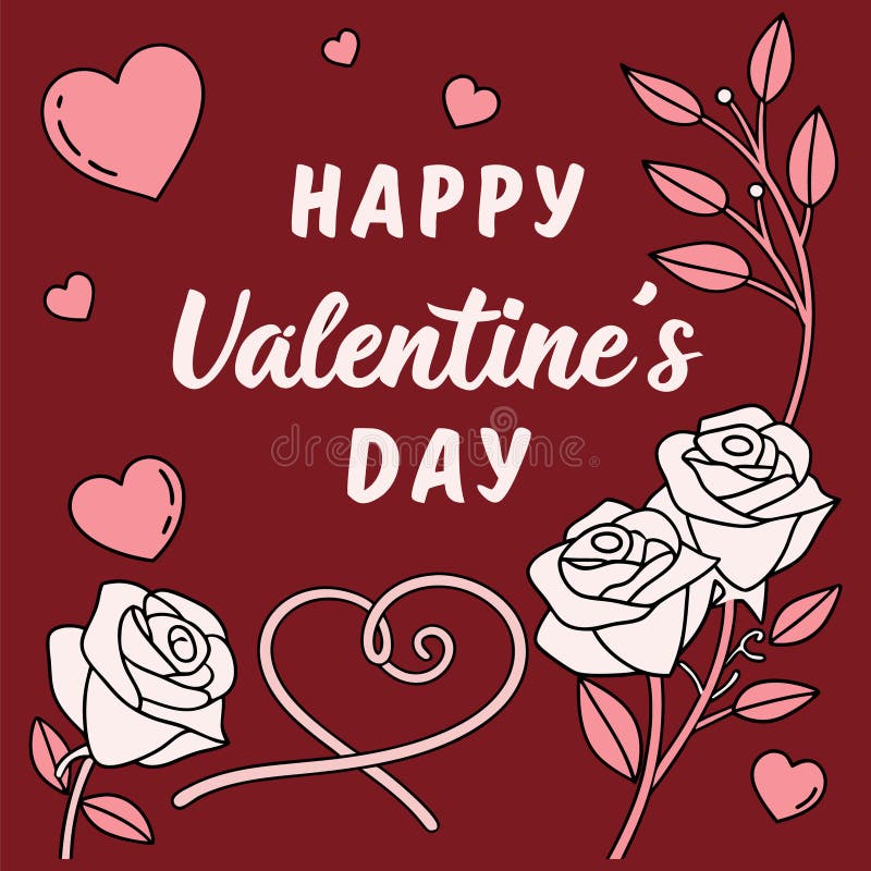Happy valentine\'s day background vector illustration