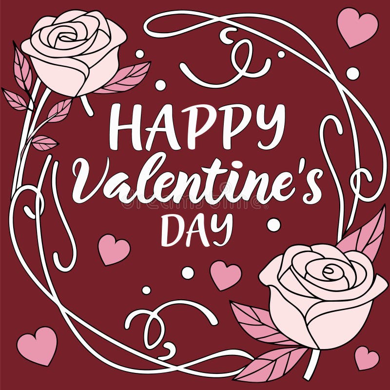 Happy valentine\'s day background vector illustration