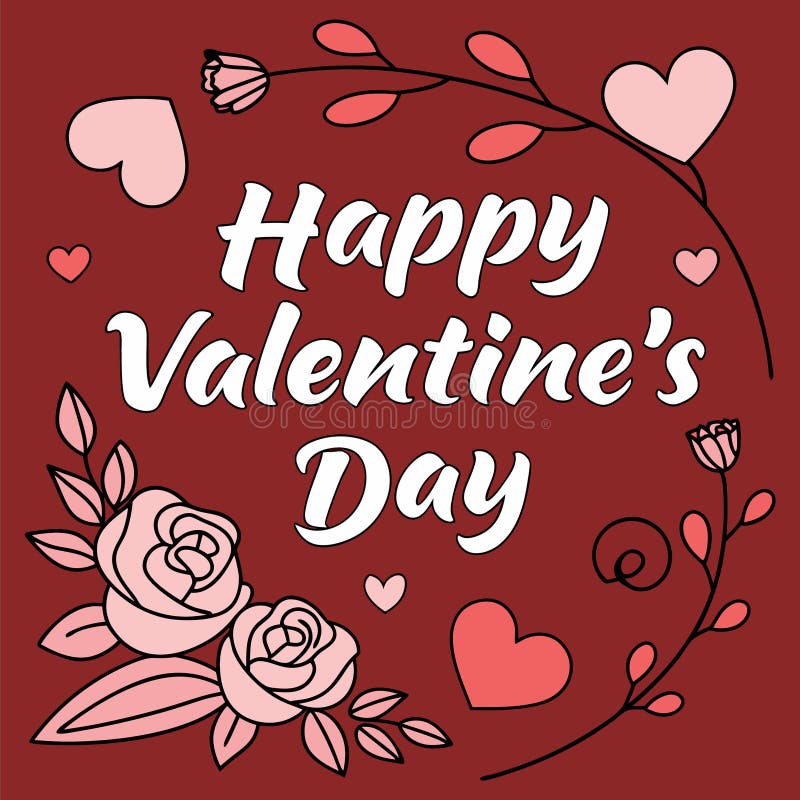 Happy valentine\'s day background vector illustration