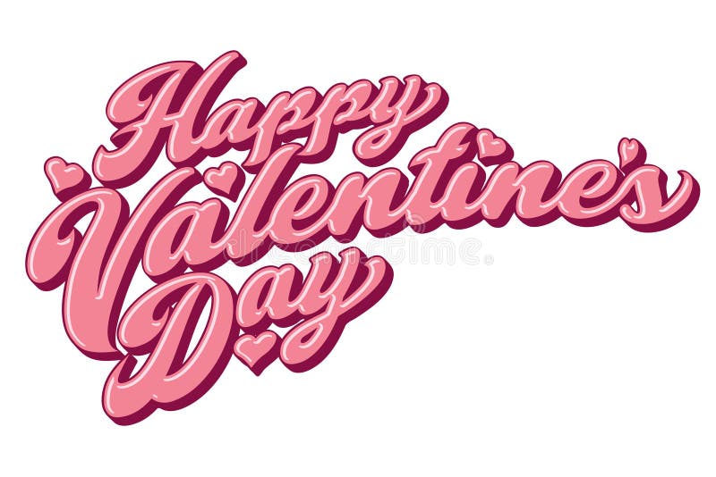 Happy Valentine`s Day Bold Script