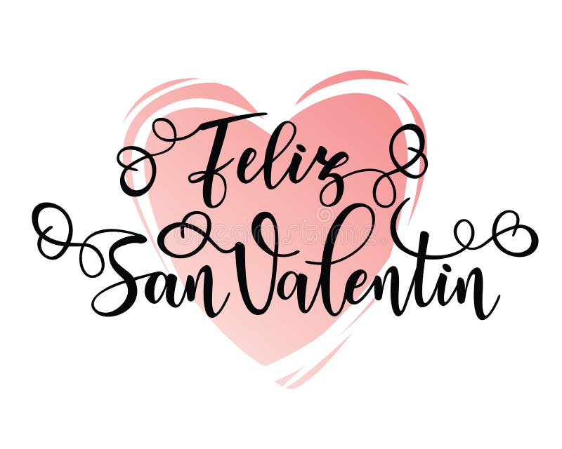 Calligraphic Stylish Vector Inscription Happy Valentine S Day with ...