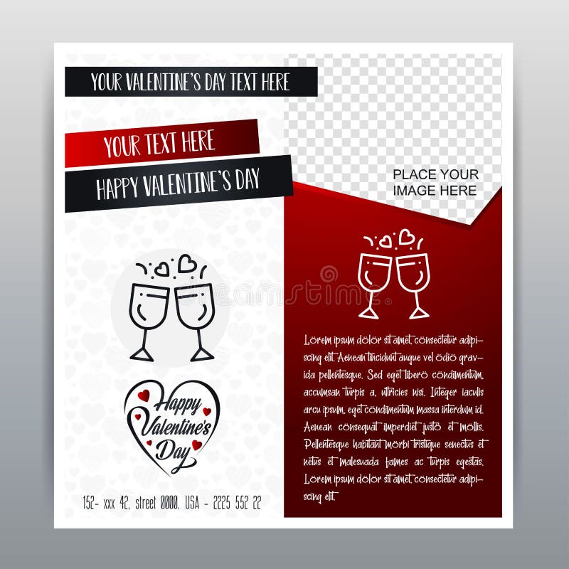 Happy Valentine\'s Day Red Icon Vertical Banner Red background. Vector illustration royalty free illustration Happy Valentine\'s Day Red Icon Vertical Banner Red background. Vector illustration royalty free illustration