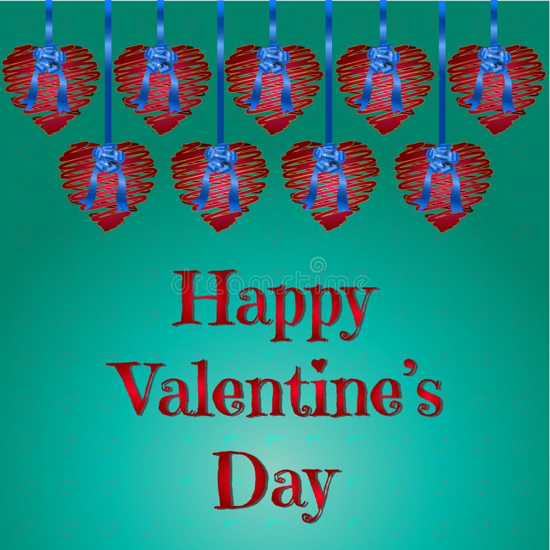 Happy Valentine S Day Vector Hearts Stock Vector Illustration Of Love