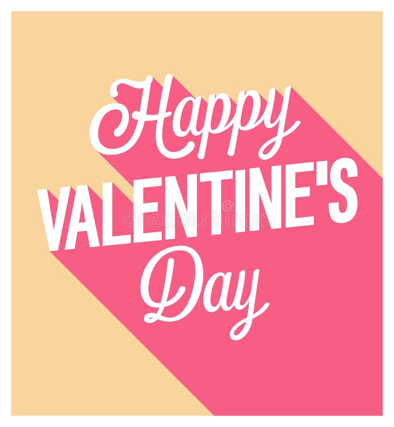 Happy Valentines Day greeting card. vector illustration
