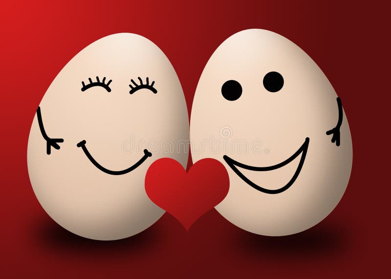 A happy valentines day my egg love red heart