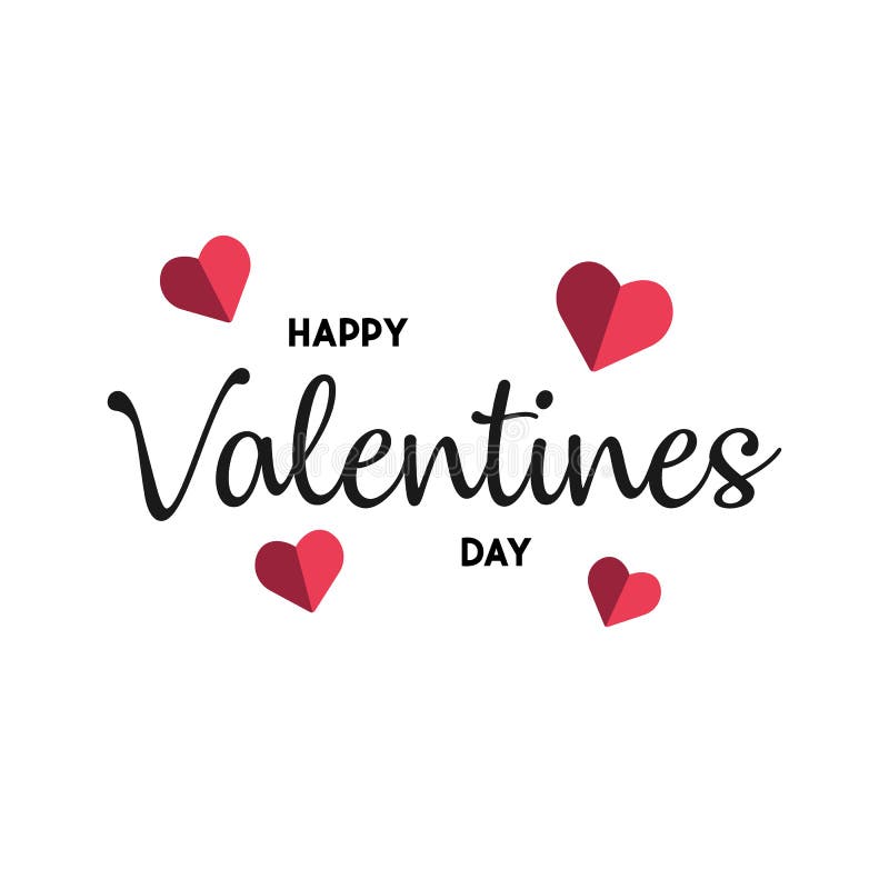 Happy Valentines Day Typography Poster. Background Stock Vector -  Illustration of font, vector: 136572827