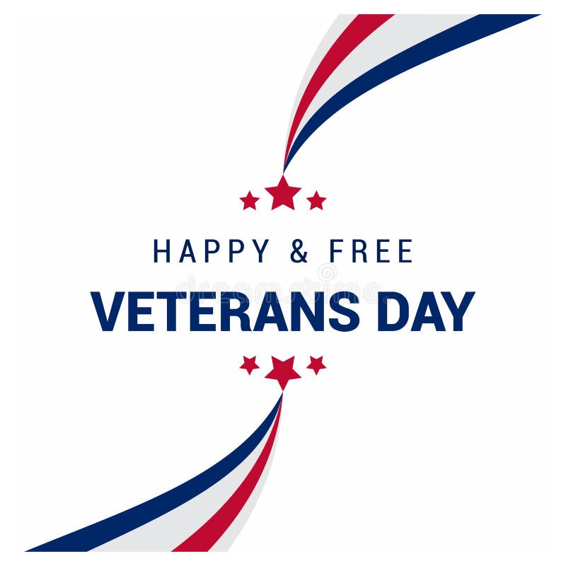 Happy Veterans Day Design with Typography Vector Stock Vector