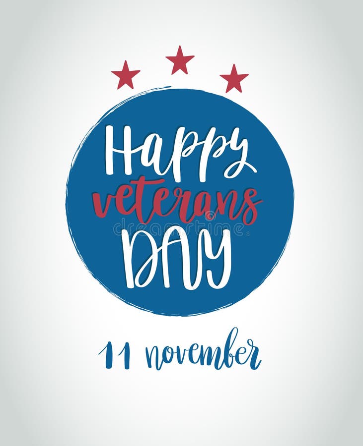 Happy Veterans Day lettering for your design