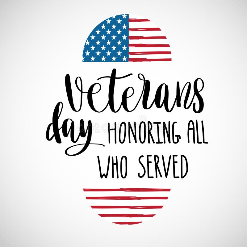 Happy Veterans Day lettering for your design