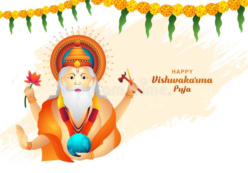 Hindu god vishwakarma puja beautiful celebration card background 11410141  Vector Art at Vecteezy
