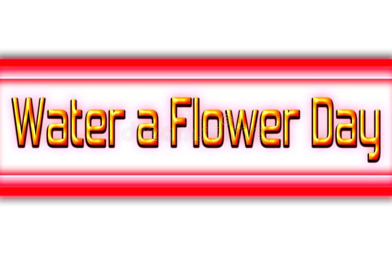 May Month, Day of May.Water a Flower Day , on White Background Stock