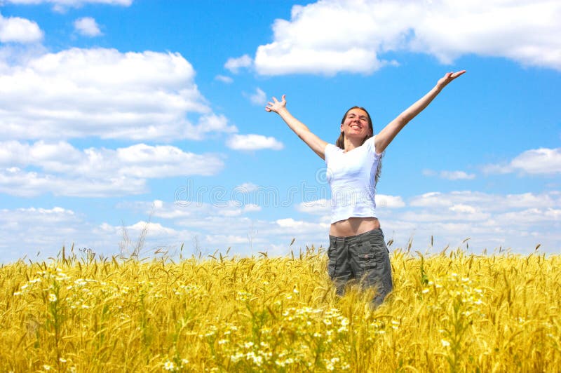 Woman being grateful stock image. Image of gratitude - 14448933