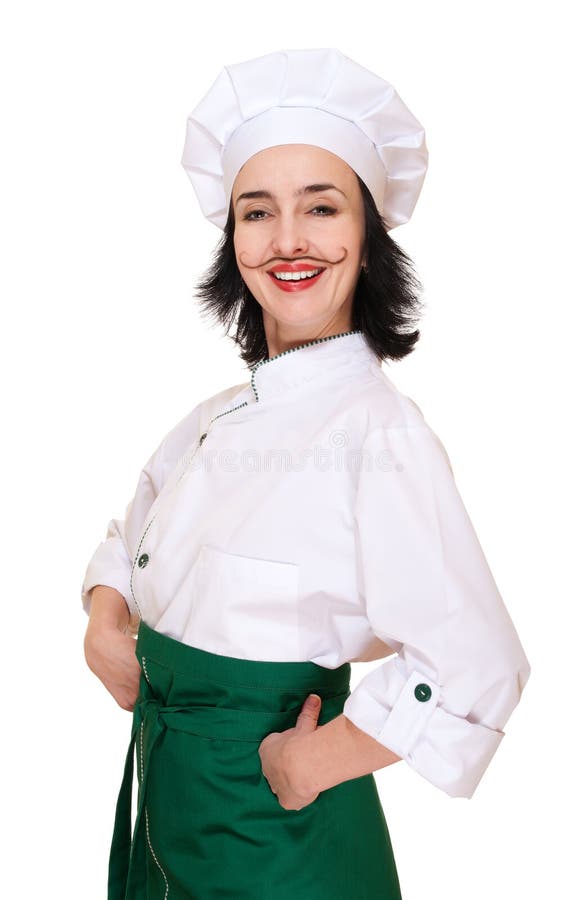 Woman in chef s costume stock image. Image of woman, apron 23431011