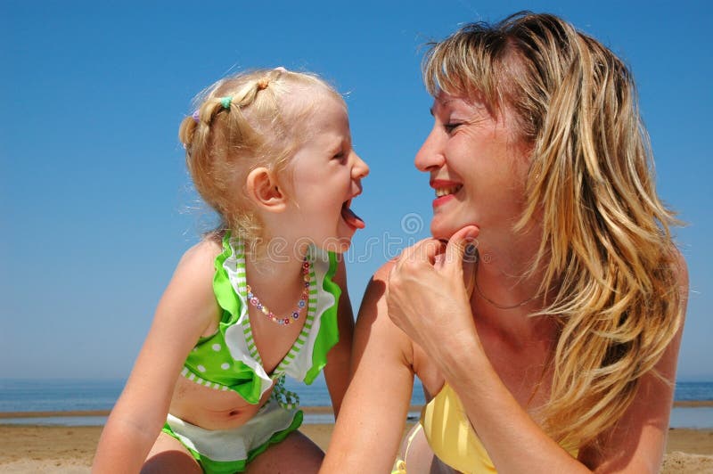 Happy woman with child