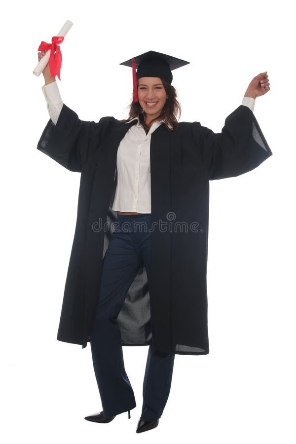Graduation Cap and Diploma on Stack of Books Stock Image - Image of ...