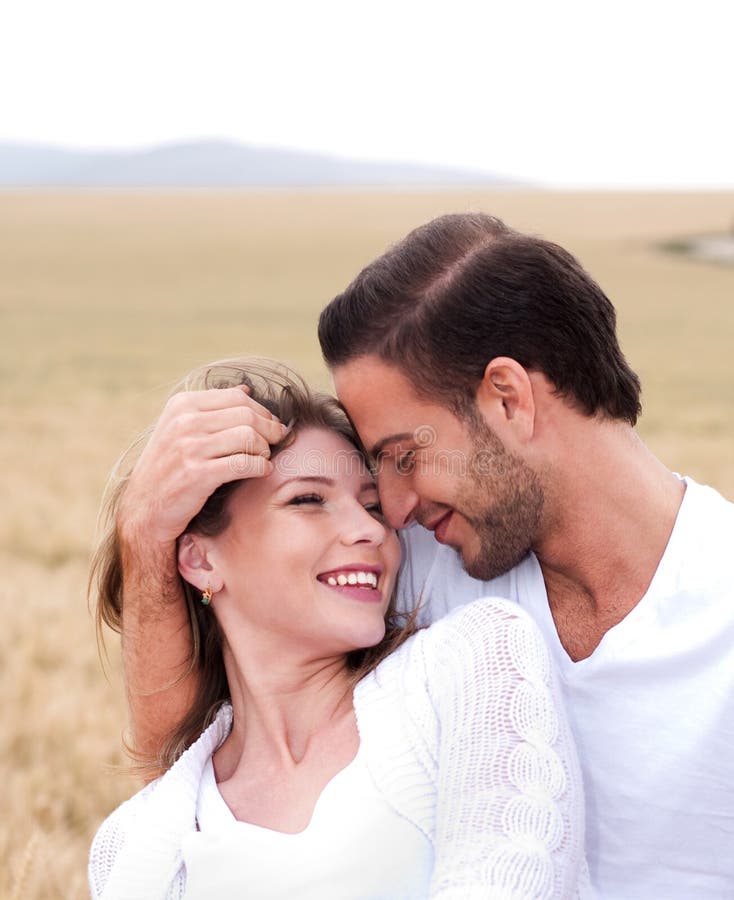 Happy woman with her boyfriend