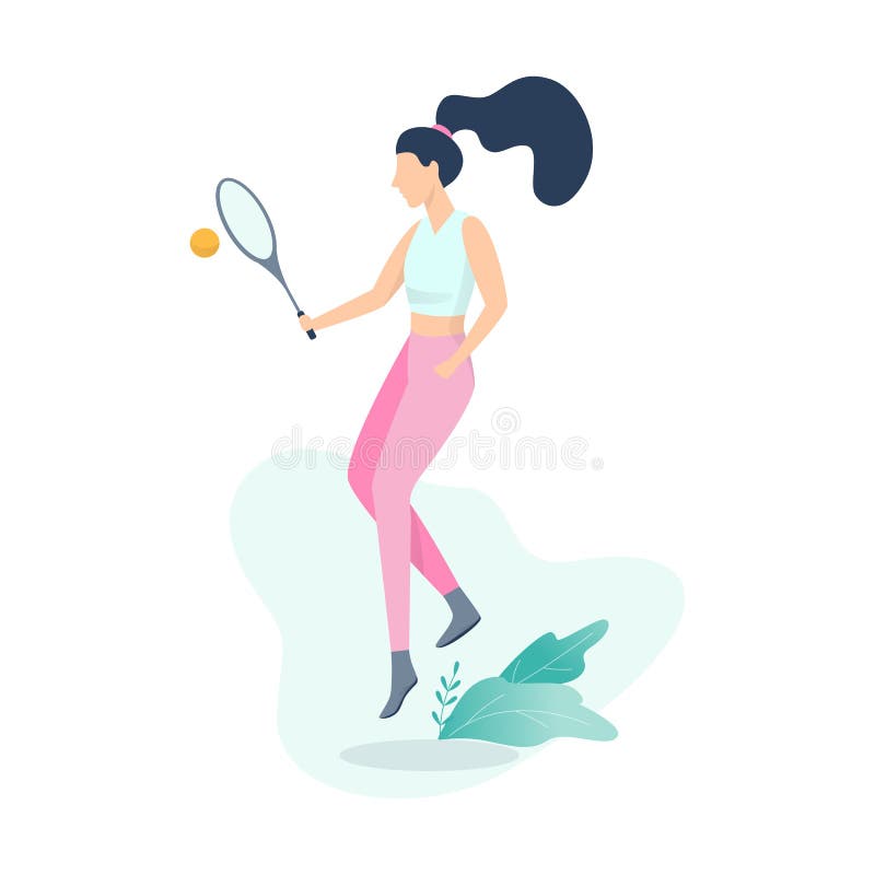 Happy Woman Play Badminton. Girl Holding Racket Stock Vector - Illustration of grip, icon: 146215586 Happy Woman Play Badminton. Girl Holding Racket Stock Vector - Illustration of grip, icon: 146215586