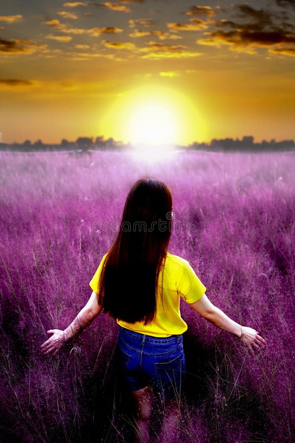 happy woman praising freedom royalty free stock photos happy woman praising freedom royalty free stock photos