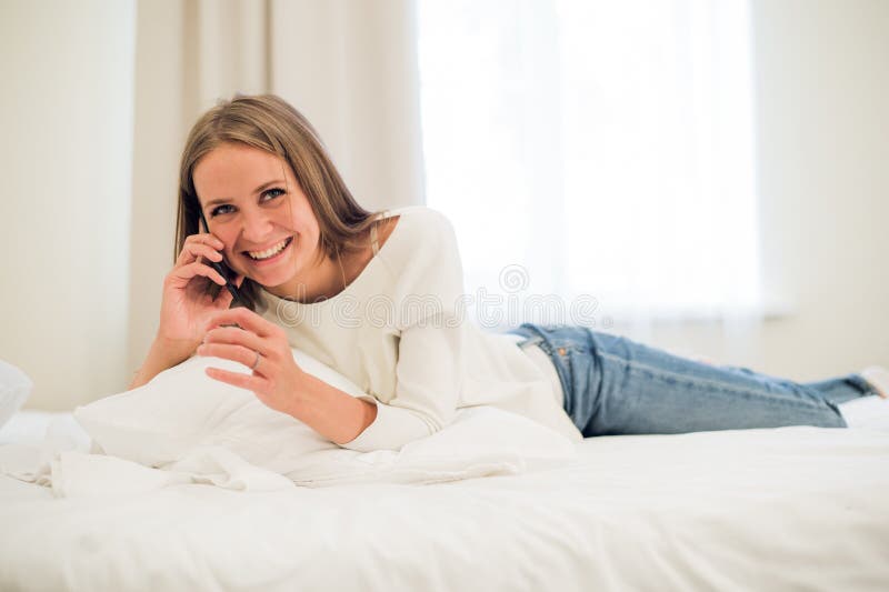 Female Lying in Bed at Night Talking on Phone, Call, People Stock Footage  ft. young & dial - Envato Elements