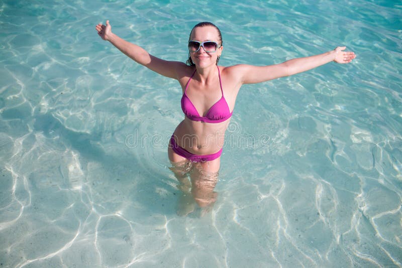 Happy Woman on Water