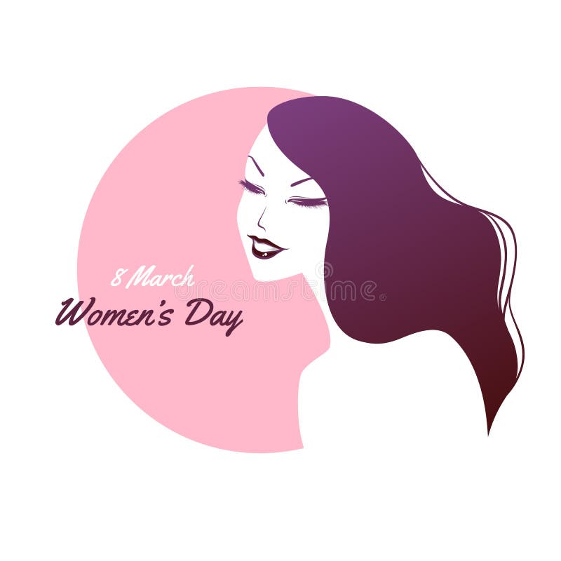 Happy Women Day pink background