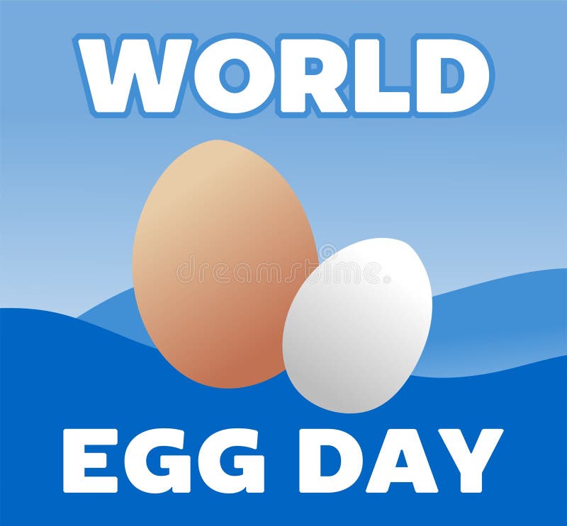 Happy World Eiertag mit köstlichen Eiern vektor abbildung