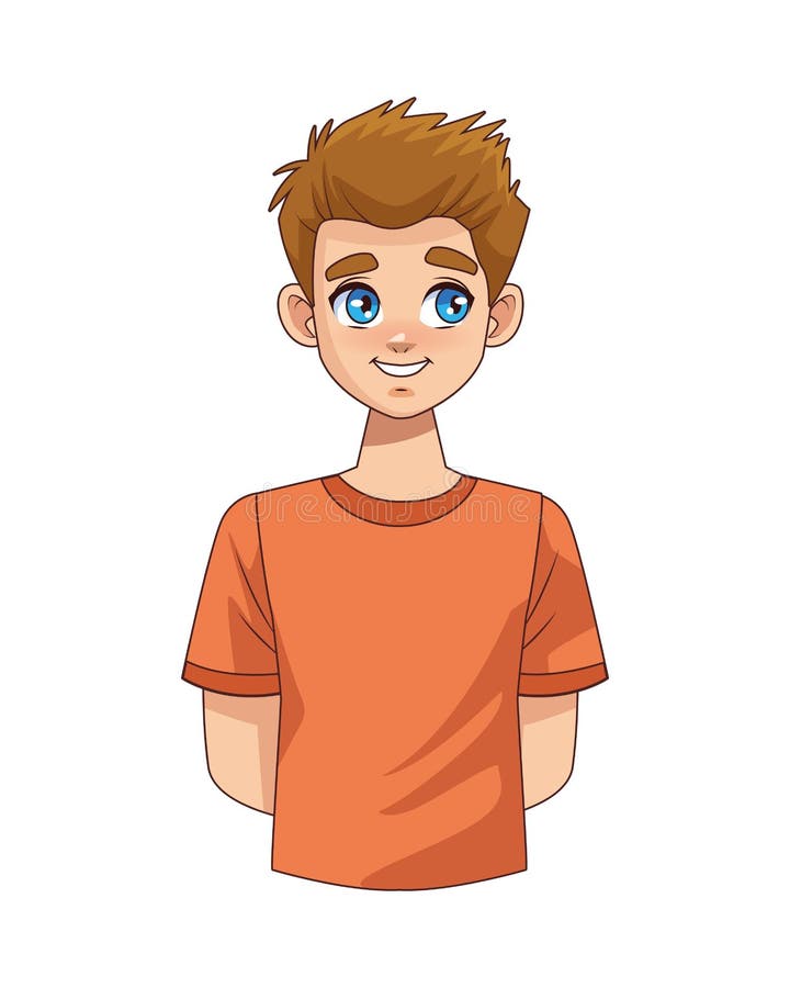 Happy Young Boy Teenager Character Stock Vector - Illustration of person,  child: 182237891