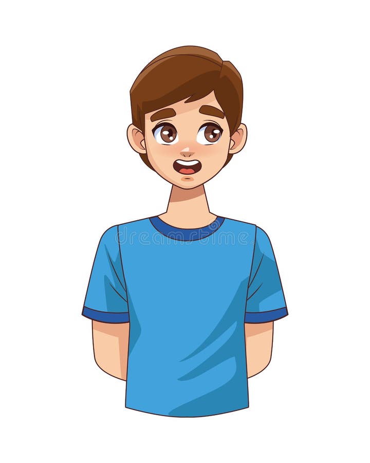 Happy Young Boy Teenager Character Stock Vector - Illustration of teenager,  cartoon: 182238783