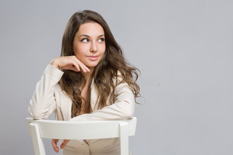 Happy young brunette woman. stock photography Happy young brunette woman. stock photography