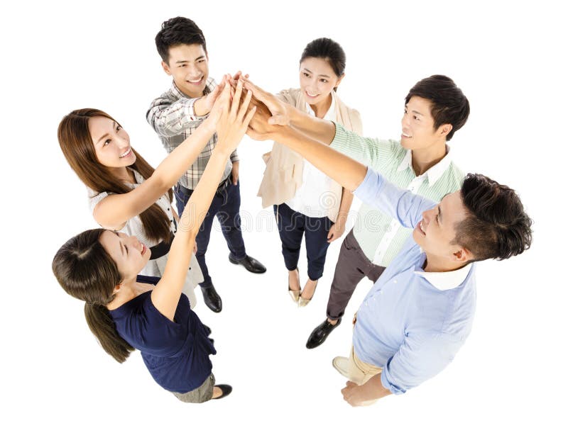 Happy young business team with success gesture royalty free stock images Happy young business team with success gesture royalty free stock images