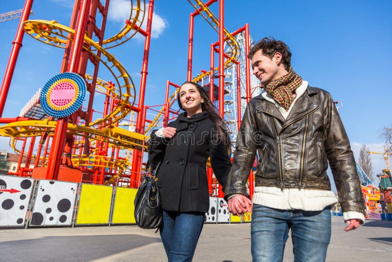 Couple at Amusement Park