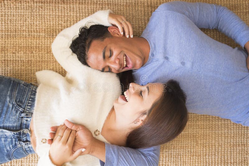 Young Couple Having Sex Floor Stock Photos photo