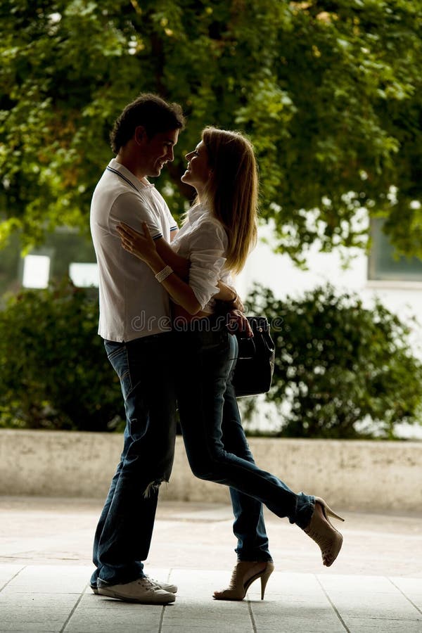 Happy young couple in love