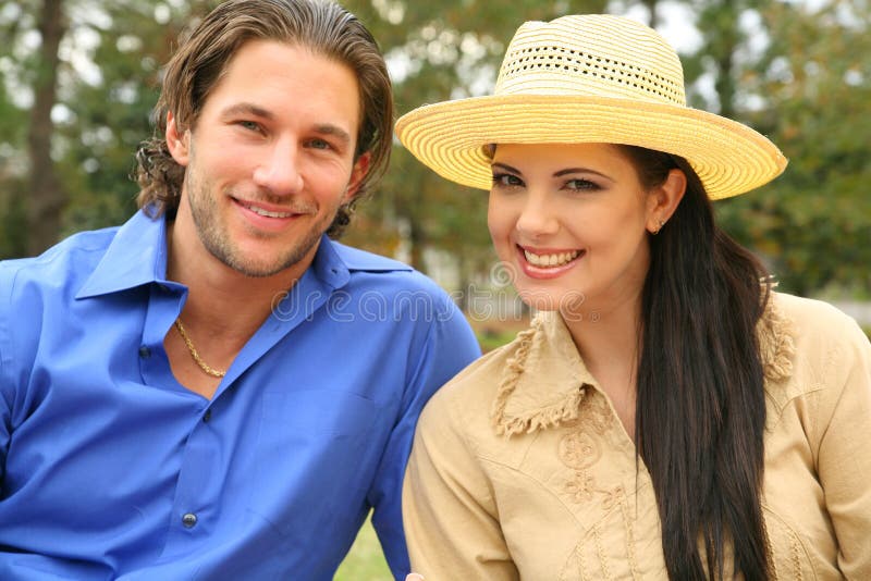 Happy Young Couple In Summer Day