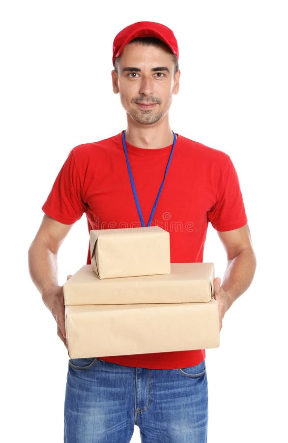 617 Young Courier Guy Moving Boxes Stock Photos Free & RoyaltyFree