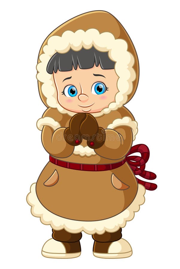 Как нарисовать мальчика в зимней одежде с эскимо. Девочка эскимо