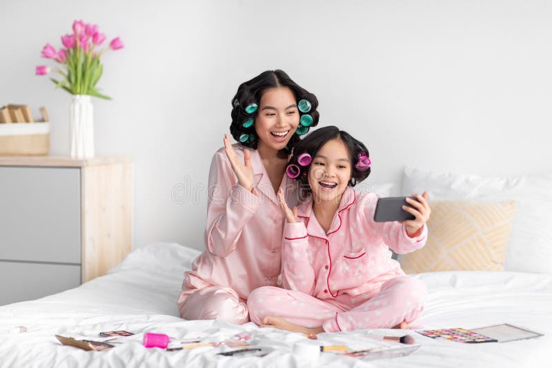 Girl Pajamas Selfie - Free & Stock Photos from Dreamstime