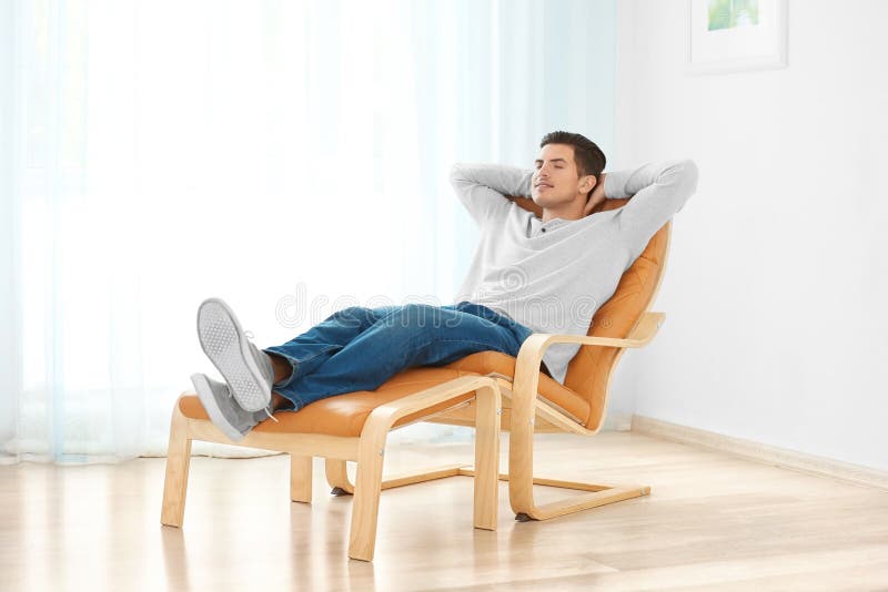 Happy young man relaxing stock photos Happy young man relaxing stock photos