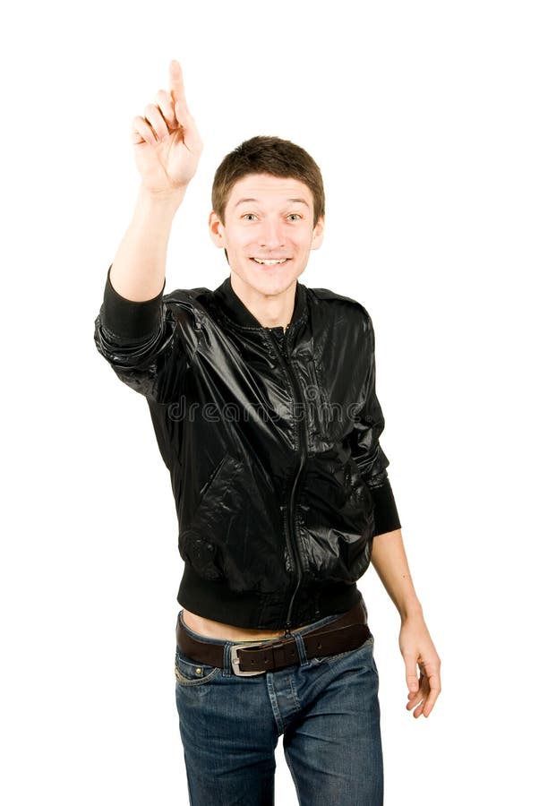 Download Happy Young Man Smiling Have An Great Idea Stock Photo - Image of know, answer: 8784802