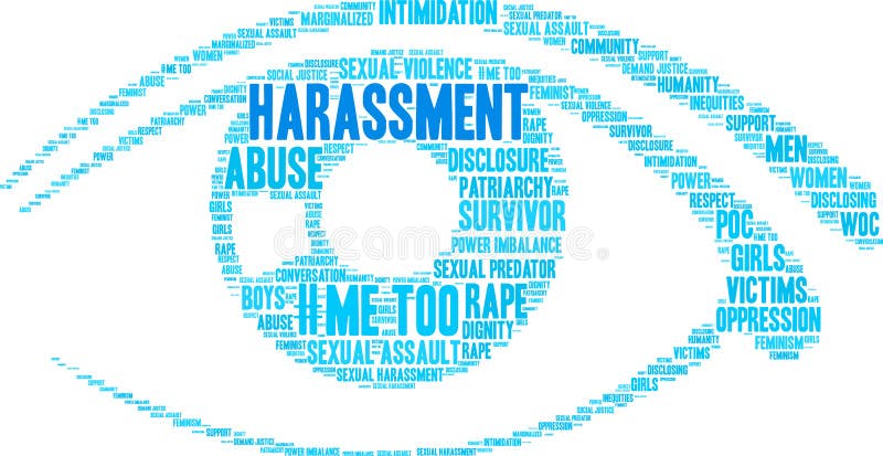 Harassment Word Cloud stock illustration