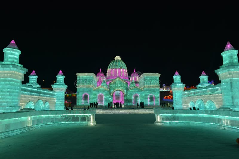 Harbin International Ice and Snow Sculpture Festival 2018 royalty free stock photo Harbin International Ice and Snow Sculpture Festival 2018 royalty free stock photo