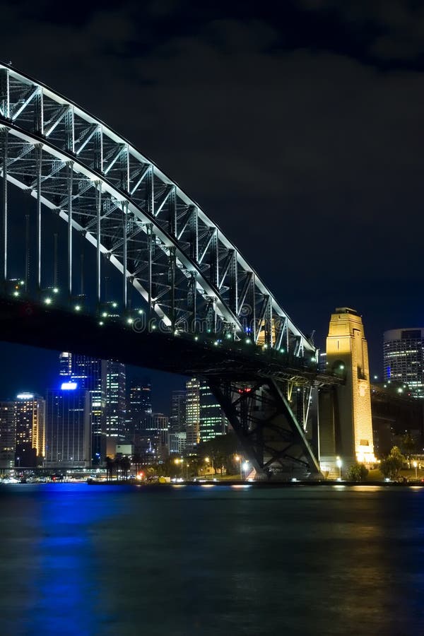 The Sydney Harbour Bridge at night, taken from Luna Park. The Sydney Harbour Bridge at night, taken from Luna Park