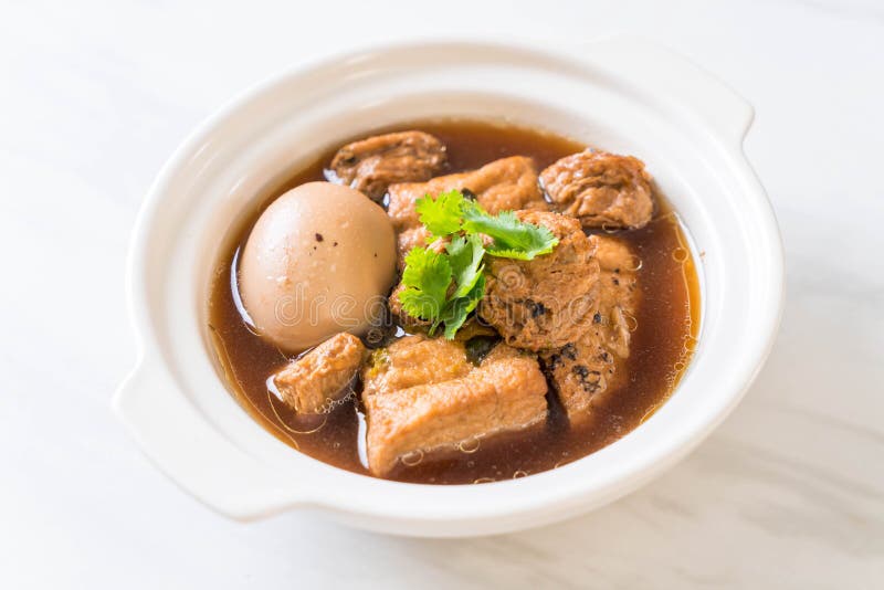 Hardboiled Eggs in the Sweet Gravy with Tofu Stock Photo Image of cuisine, asian 129133768