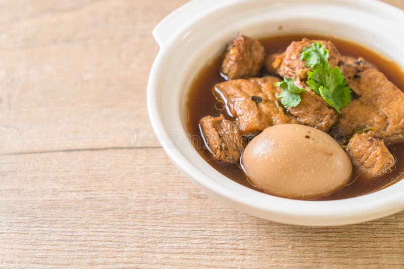Hardboiled Eggs in the Sweet Gravy with Tofu Stock Image Image of healthy, brown 138537869