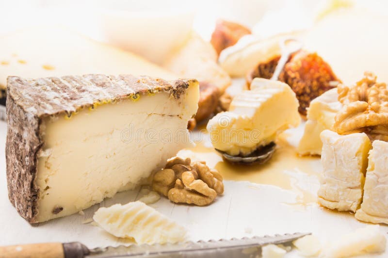 Hard Cheese with Nut and Honey Stock Image Image of food, dessert