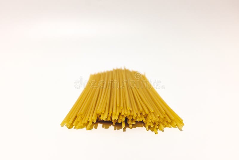 Spaghetti Noodles on White Background Stock Image Image of spaghetti