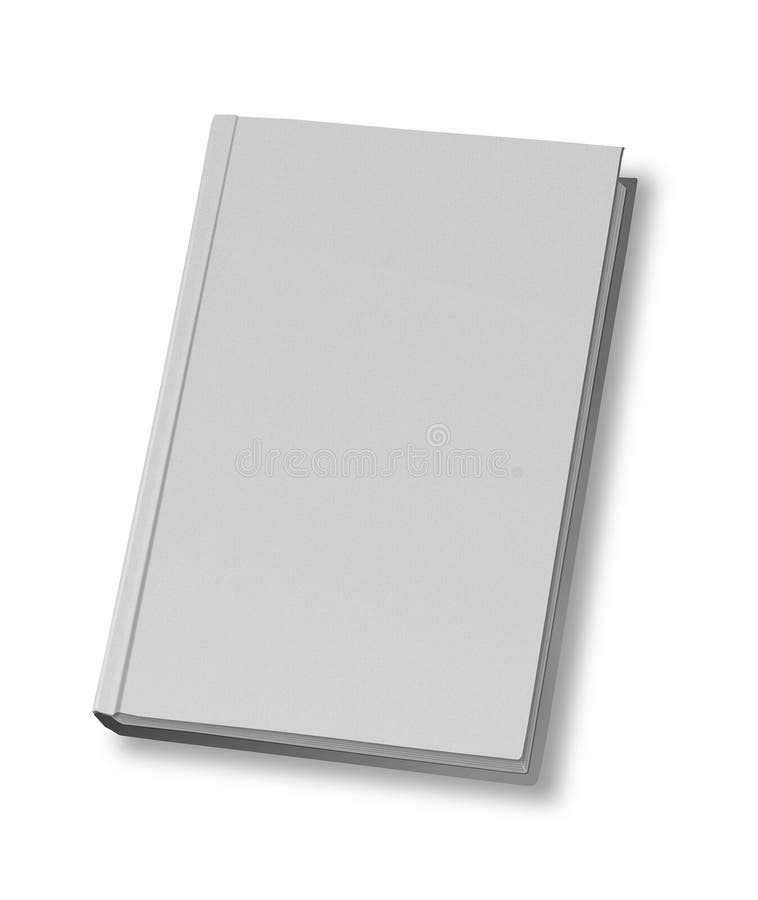 Hard cover white book stock illustration. Illustration of library