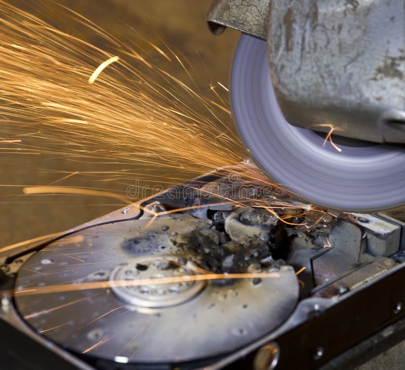 Hard disk grinding stock image. Image of girder, grinding 22701449