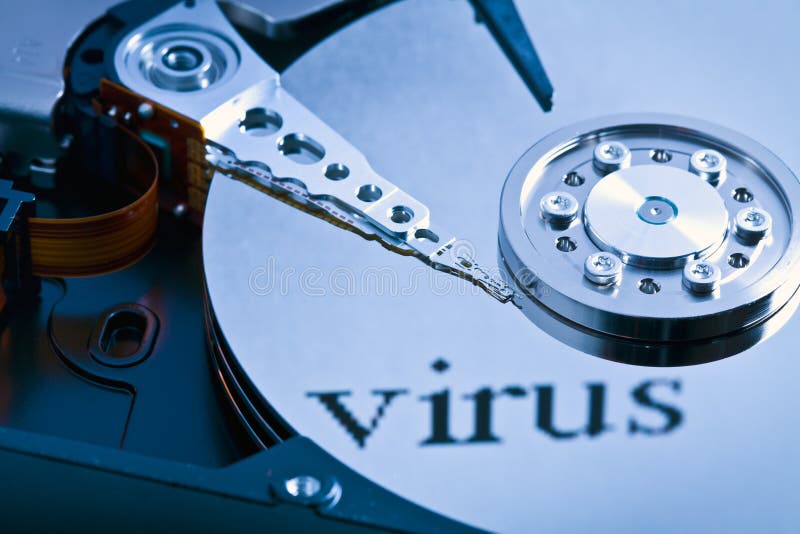 Hard disk virus stock image. Image of attack, database 34214667