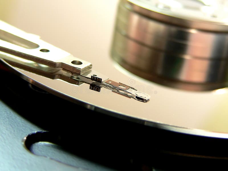 Hard drive details closeup view. Mirroring object stock images, royalty-free photos and pictures